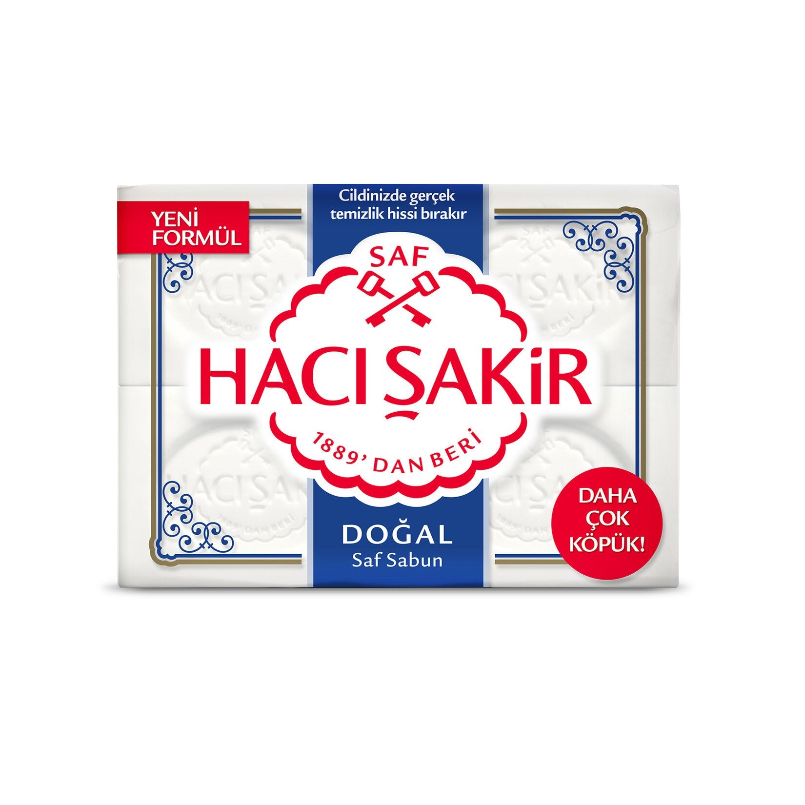 Hacı Şakir Doğal Beyaz Kalıp Sabun 4X150 G