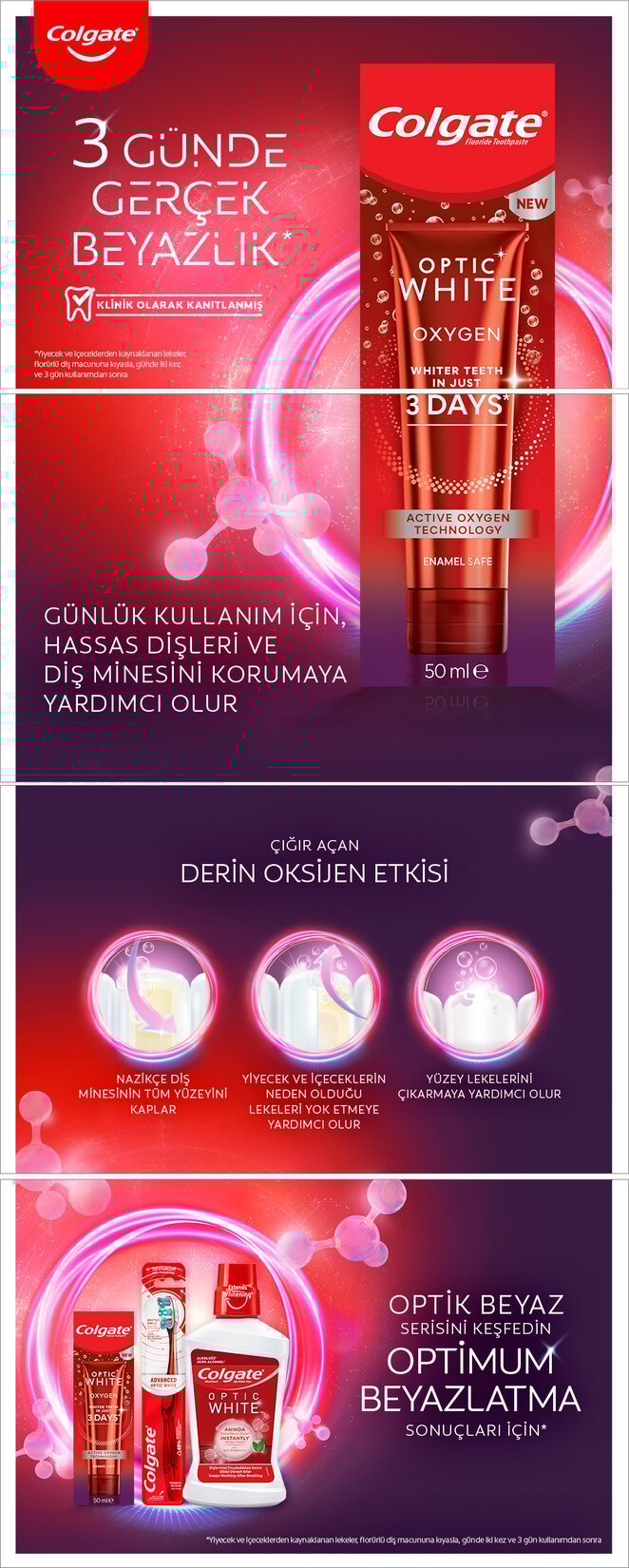 Colgate Optic White Oxygen Toothpaste 50 Ml