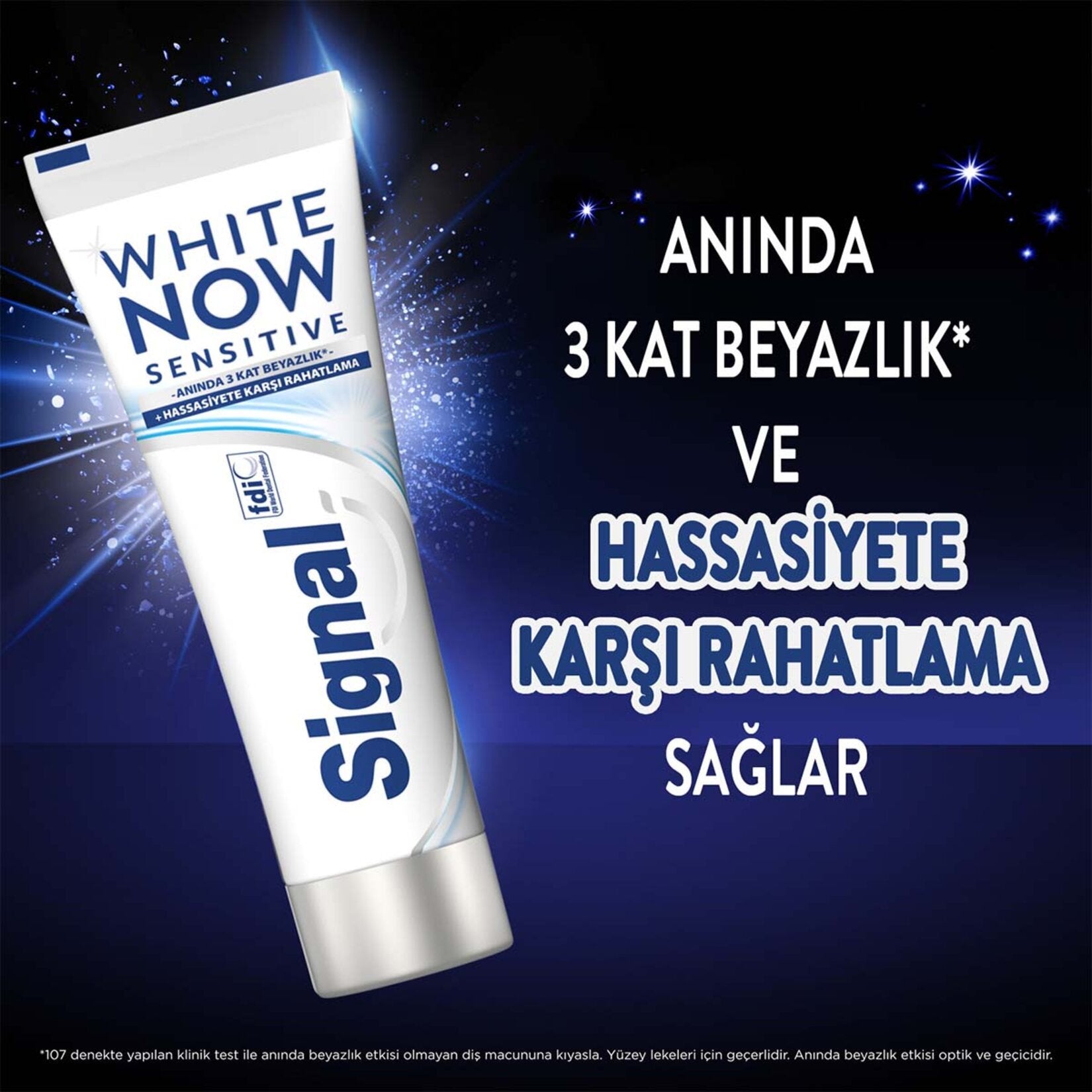 Signal Toothpaste White Now Sensitive Instant 3 Times Whiteness 75 Ml