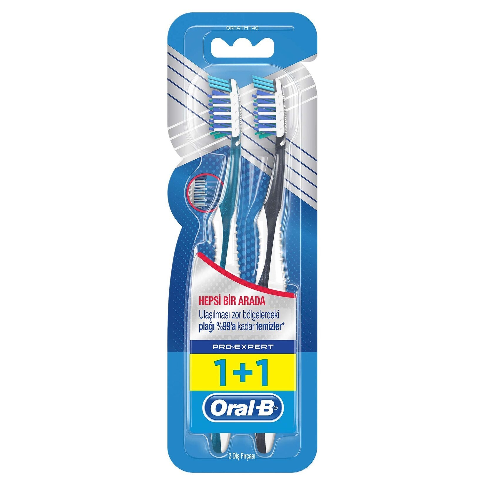 Oral-B Pro-Expert Toothbrush 40 Medium Buy 1 Get 1 Free Package