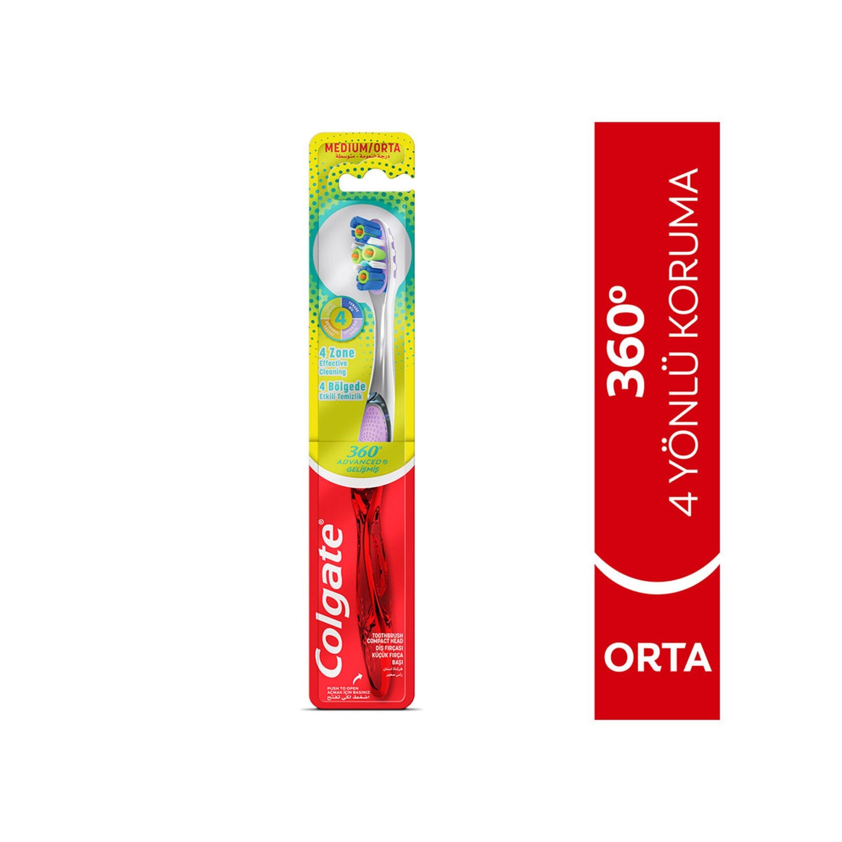 Colgate 360 Advanced 4-Way Protection Medium Toothbrush