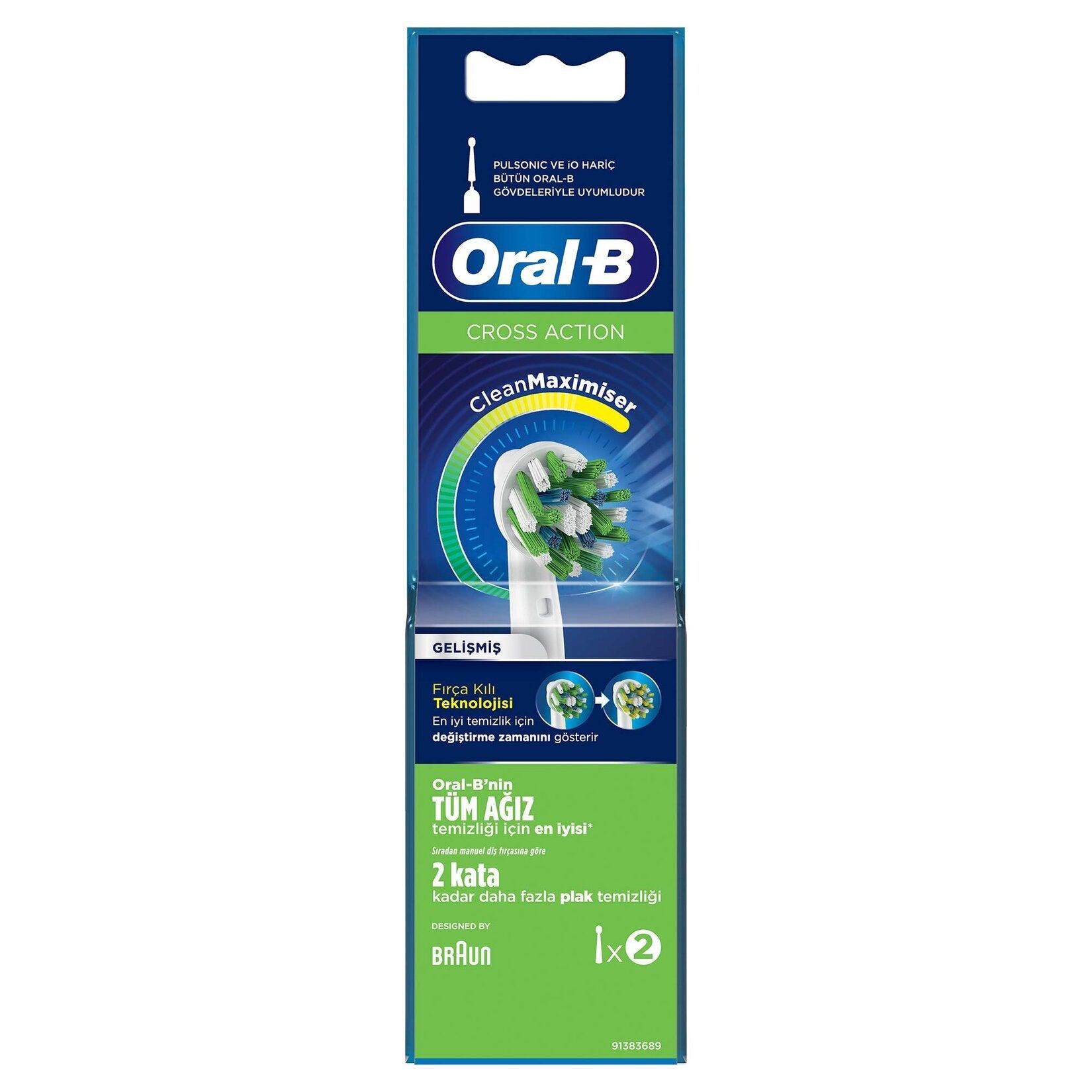 Oral-B Replacement Head Cross Action 2-Pack
