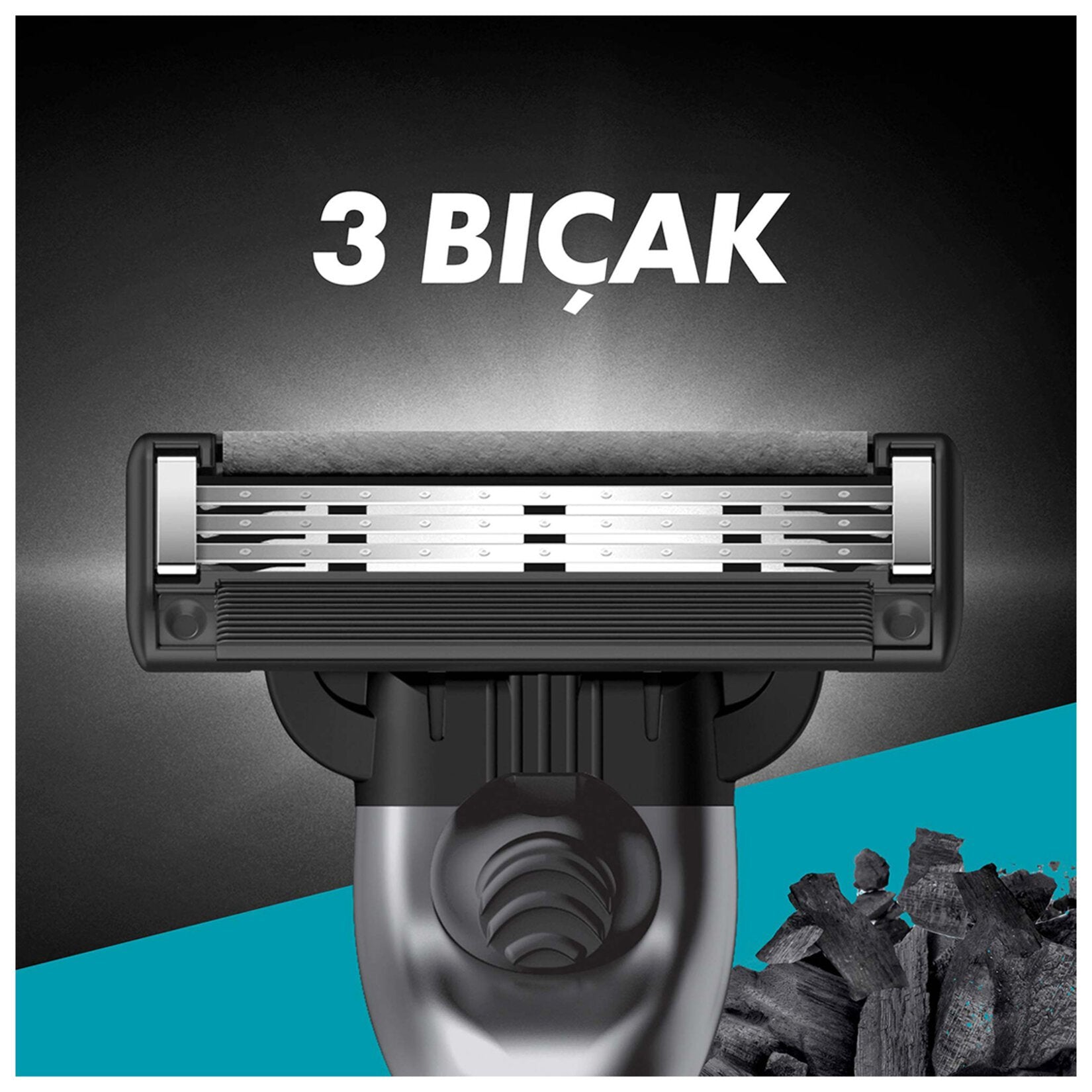 Gillette Mach3 Charcoal Shaving Machine + Spare Razor Blade