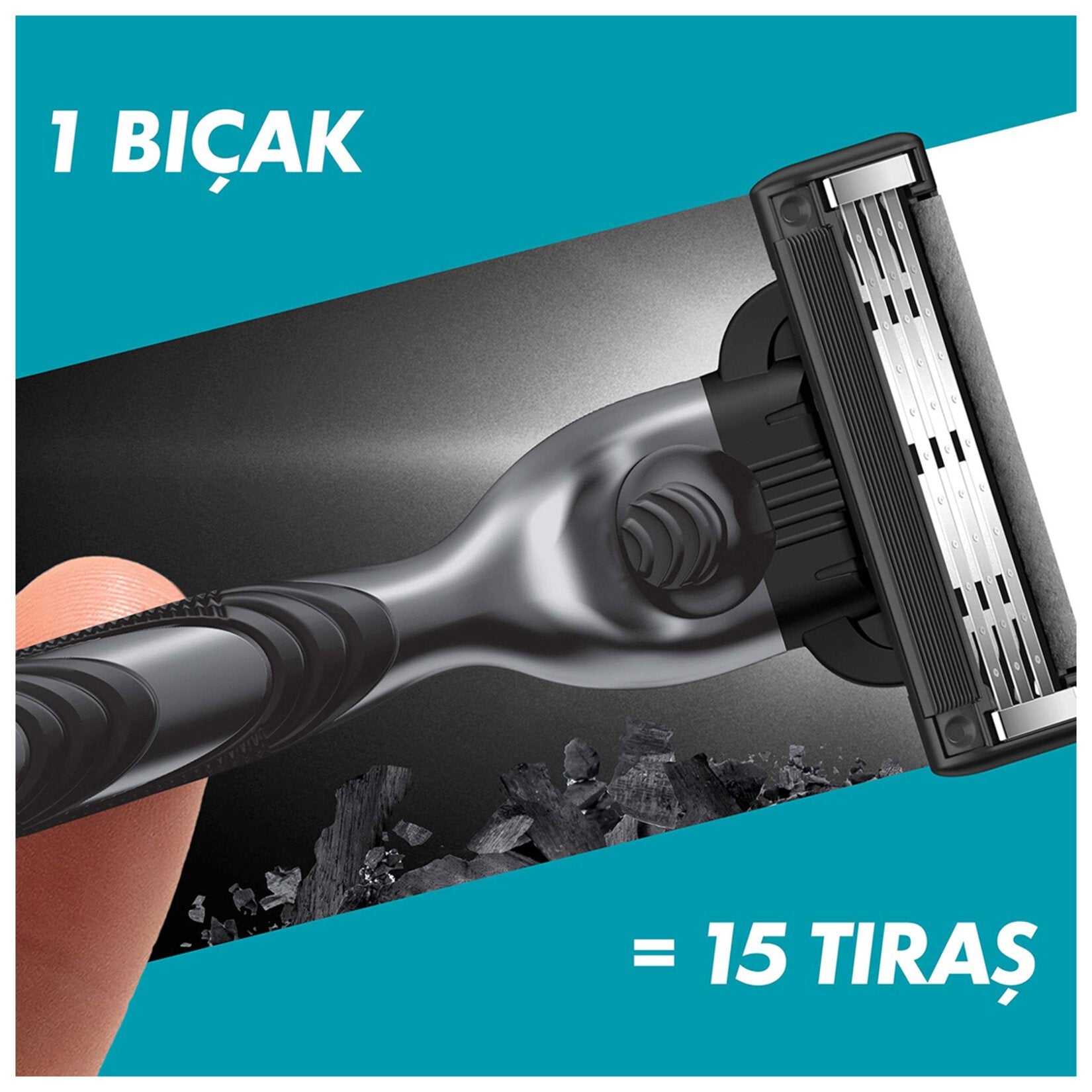 Gillette Mach3 Charcoal Shaving Machine + Spare Razor Blade