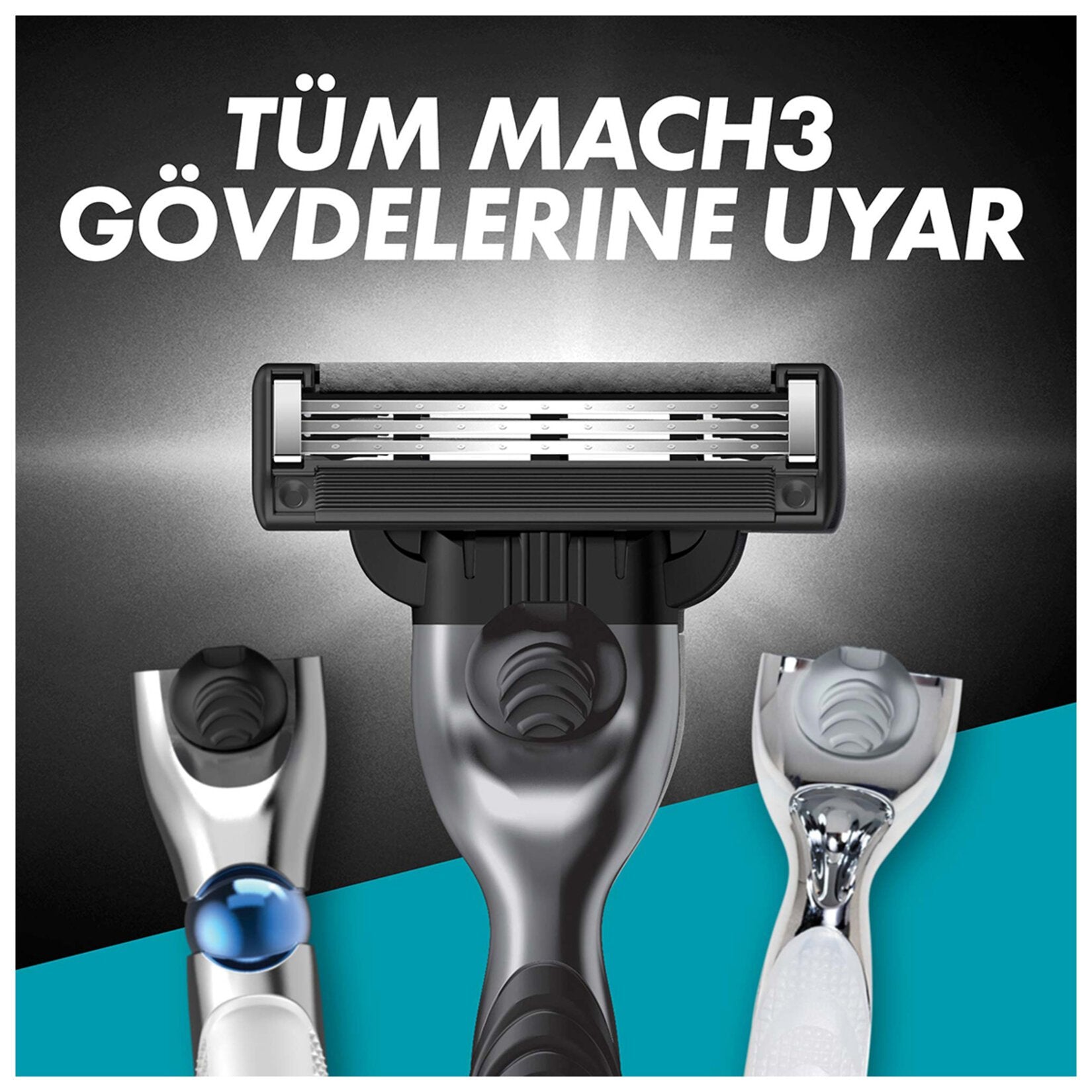 Gillette Mach3 Charcoal Effect Shaving Blade 2 Pieces