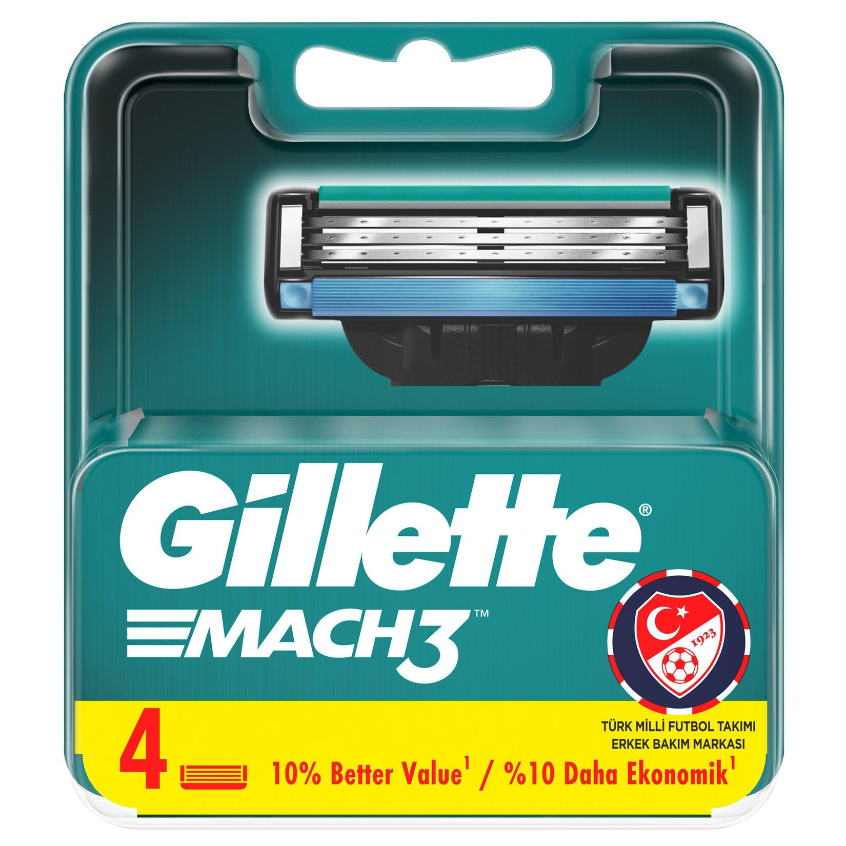 Gillette Mach3 Spare Razor Blades 4 Pieces