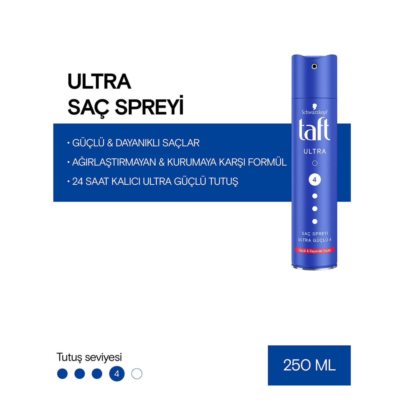 Taft Ultra Strong Hairspray 250 Ml