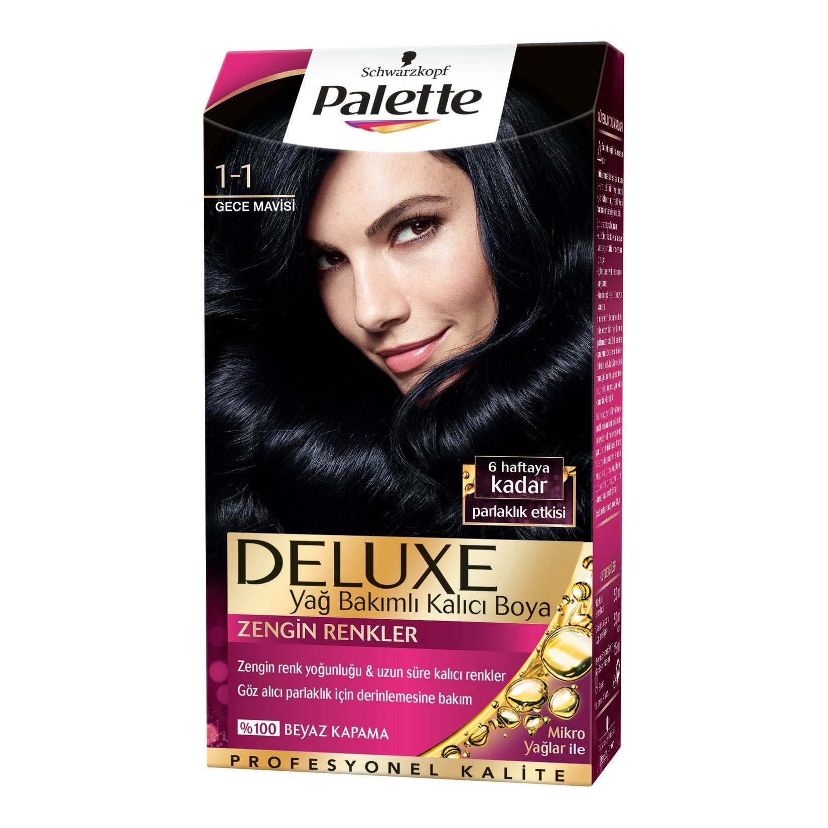 Palette Deluxe Hair Dye Black Pearl Midnight Blue 1-1