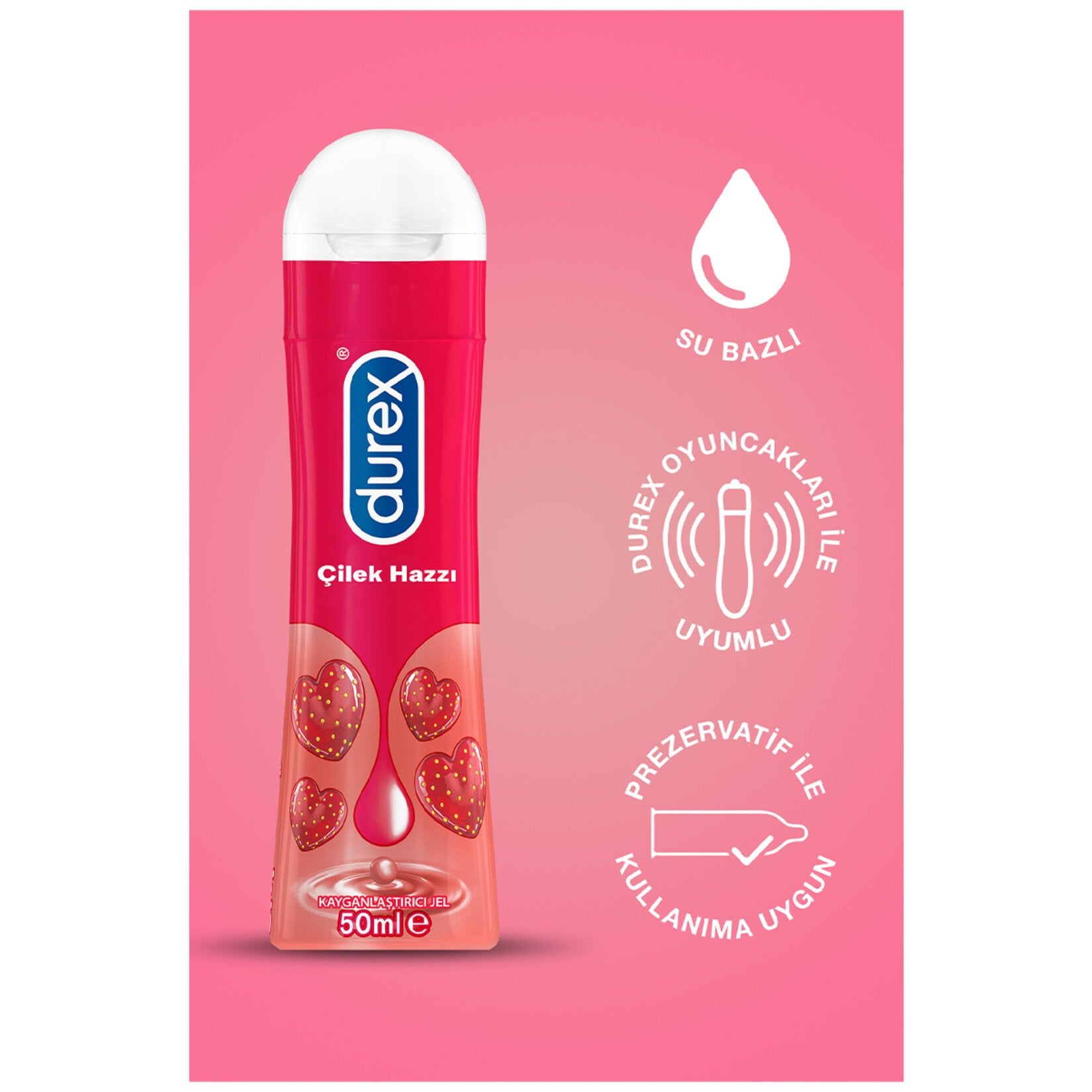 Durex Play Lubricating Gel Strawberry 50 Ml