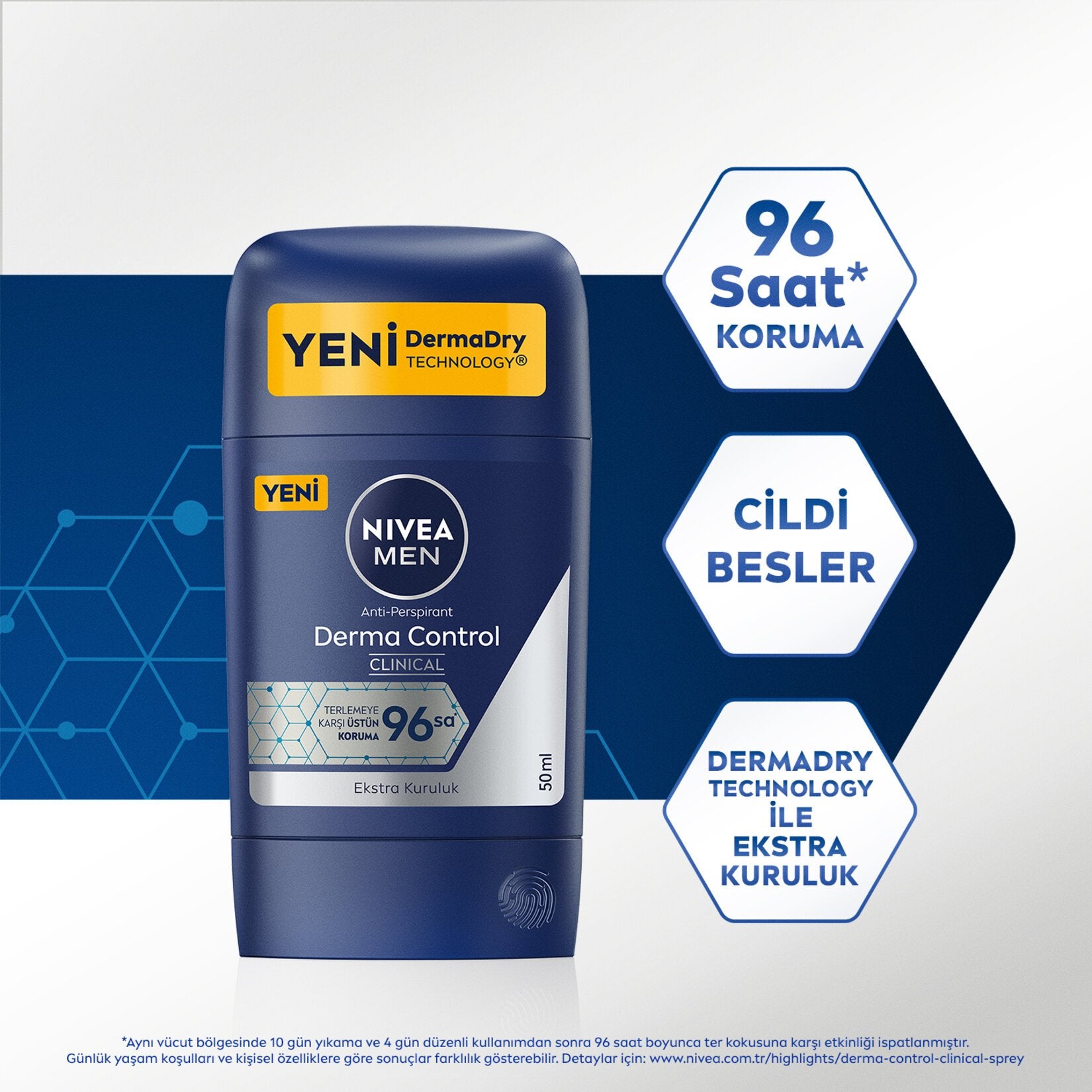 NIVEA MEN Stick Deodorant Derma Control Clinical 50 ml