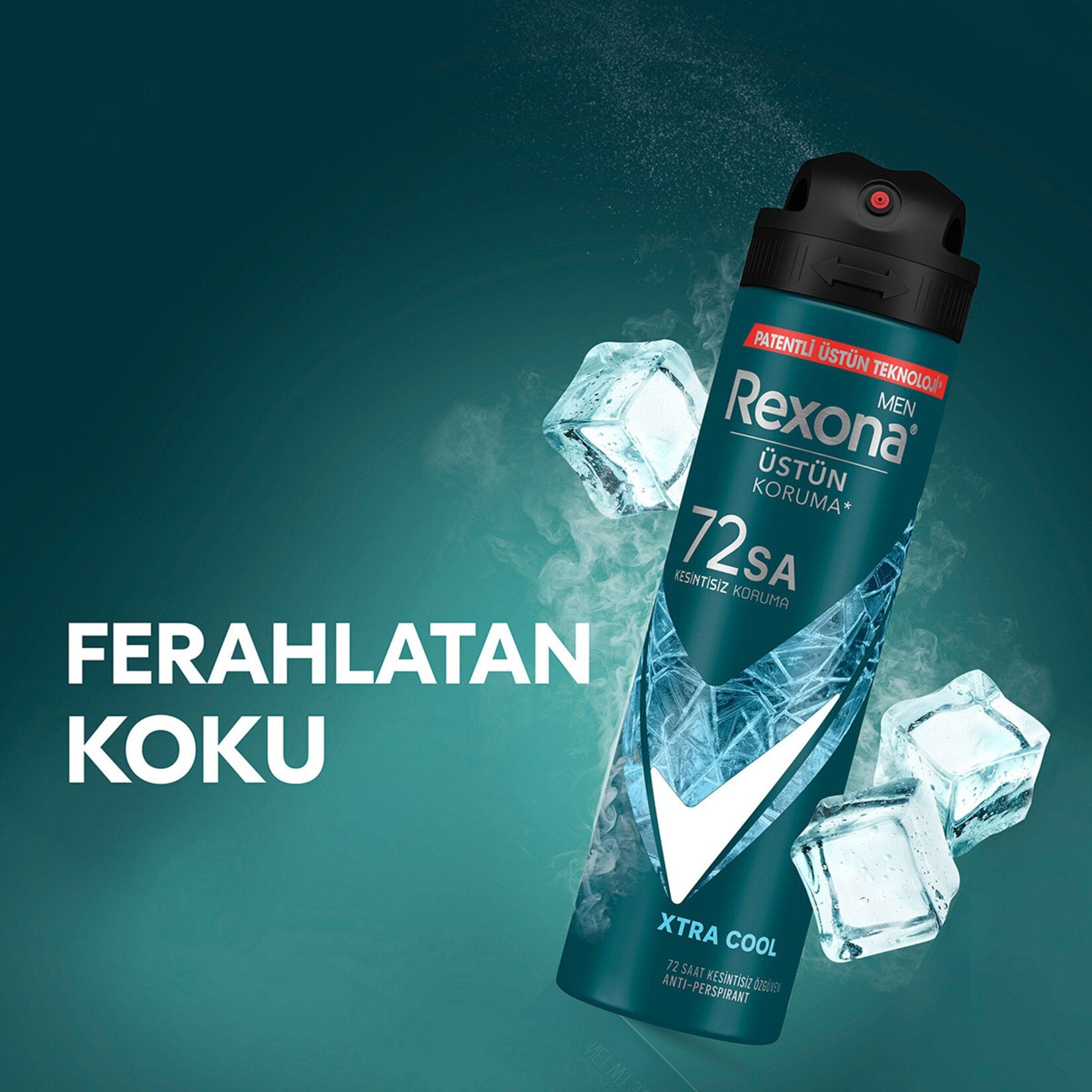 Rexona Men Erkek Sprey Deodorant Xtra Cool 72 Saat Kesintisiz Üstün Koruma 150 ml