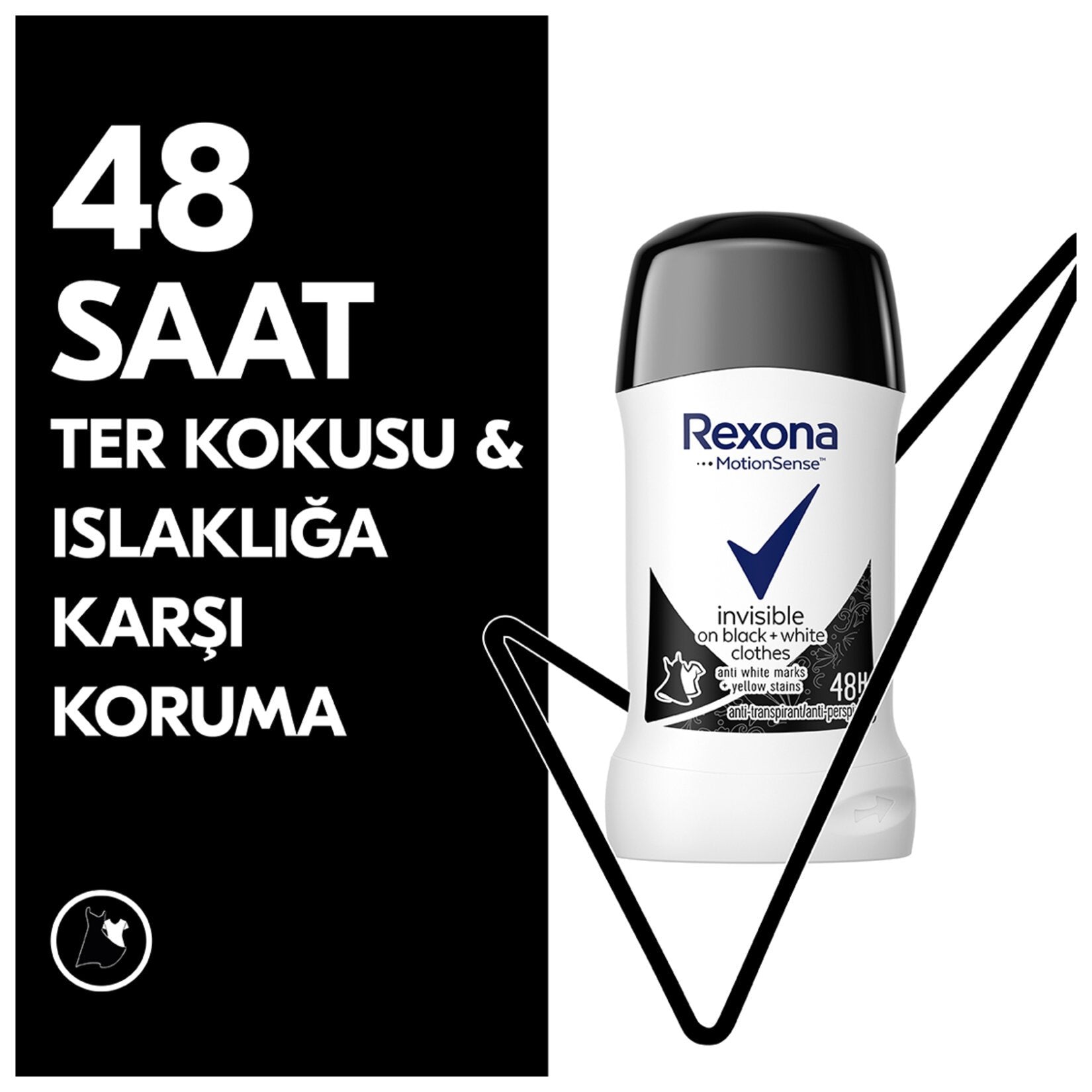 Rexona Women Invisible Black&whıte Stick 40 Ml