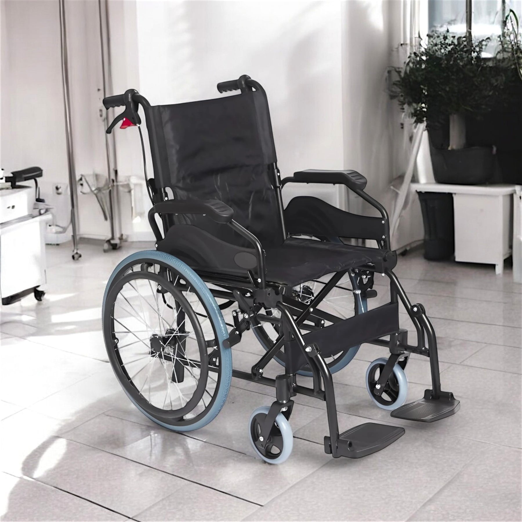 Labvet LEO 166 Tekerlekli Sandalye - Orta Teker, Ayakları Kalkar