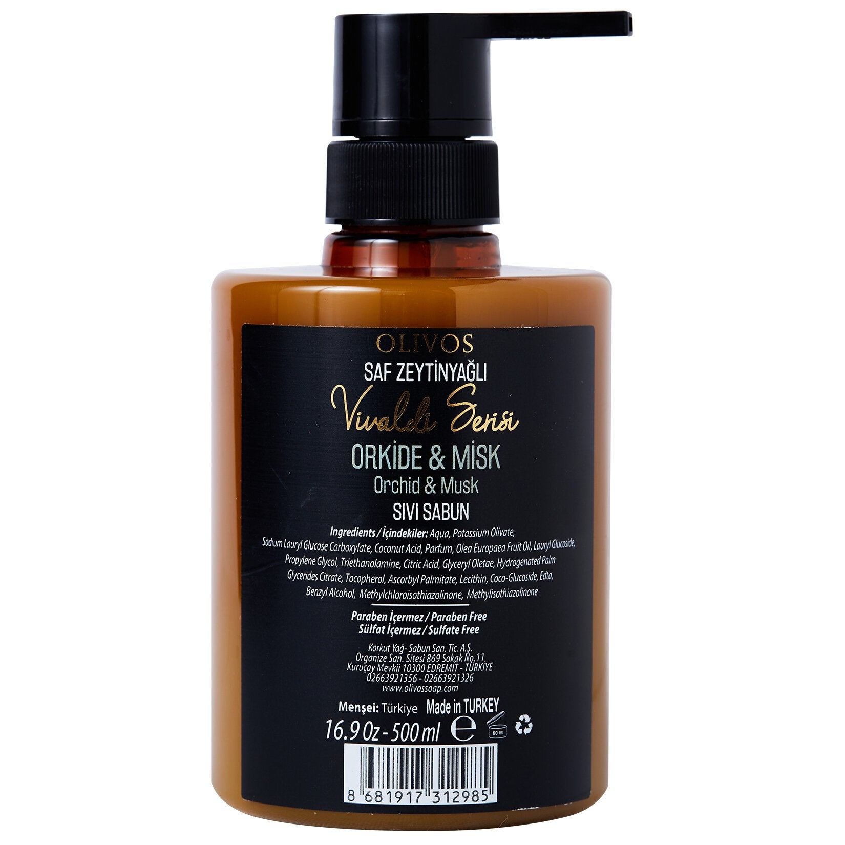 Olivos Vivaldi Series Orchid &amp; Musk Liquid Soap 500 M