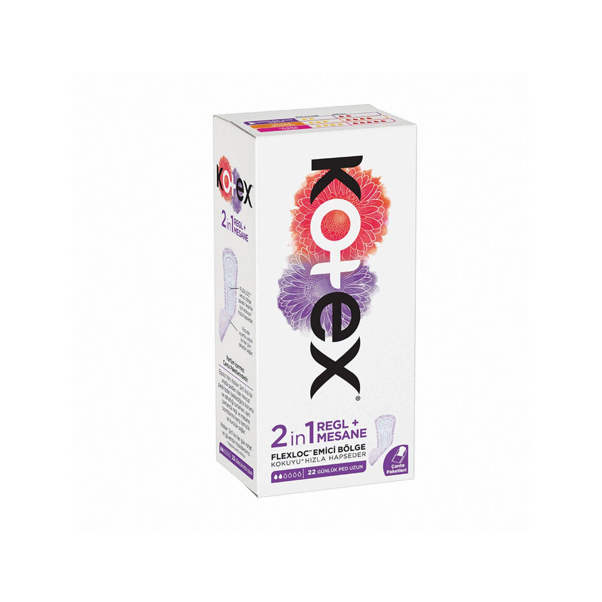 Kotex 2In1 Daily Pad 22 pcs