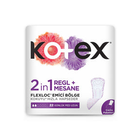 Kotex 2In1 Daily Pad 22 pcs