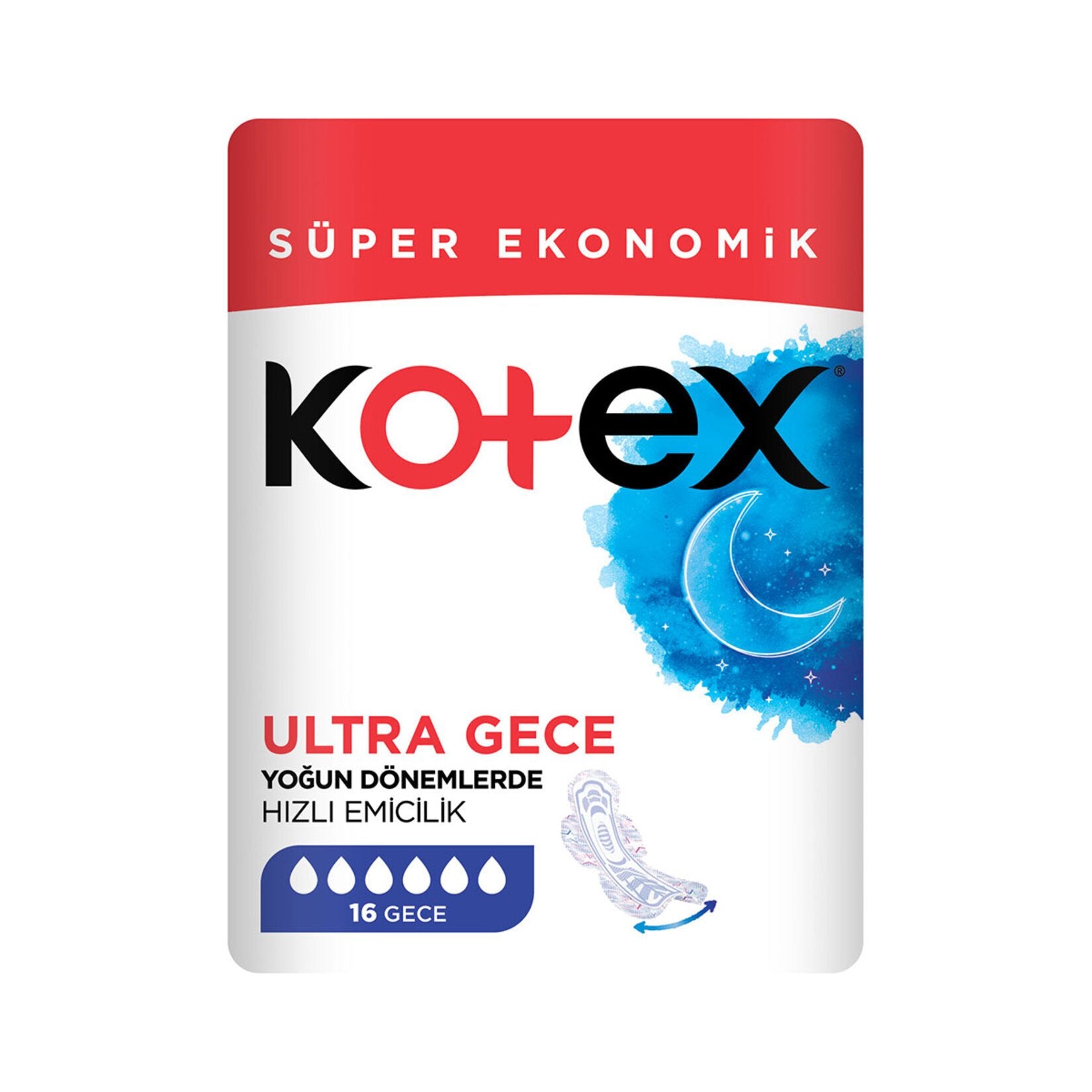 Kotex Ultra Süper Ekonomik Paket Gece 16'lı