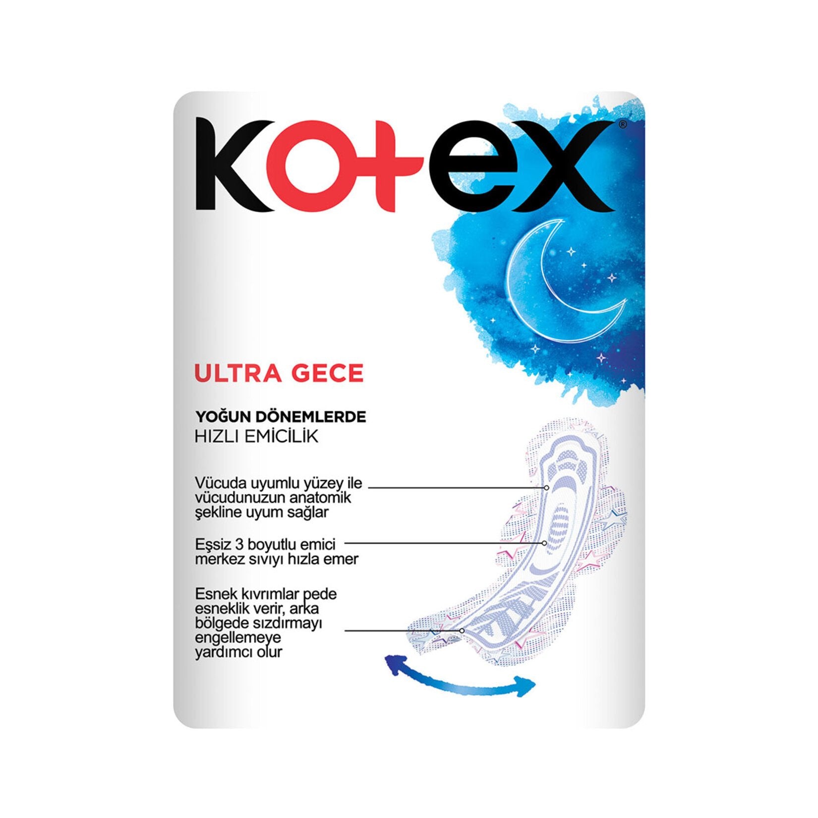 Kotex Ultra Süper Ekonomik Paket Gece 16'lı