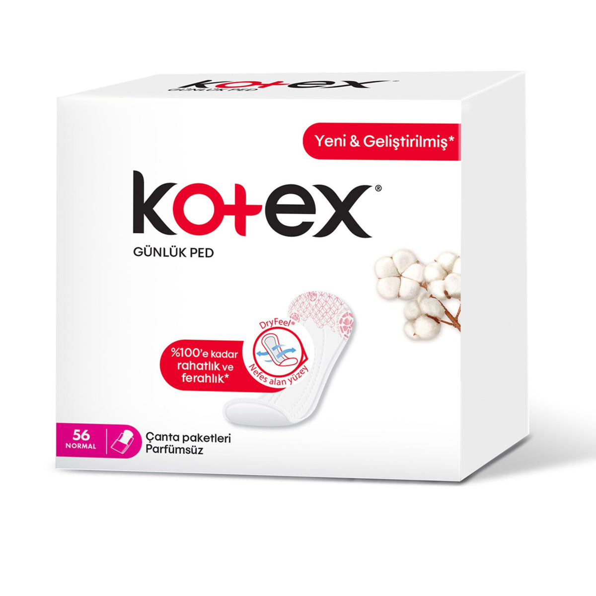 Kotex Daily Pads Normal 56 Pads