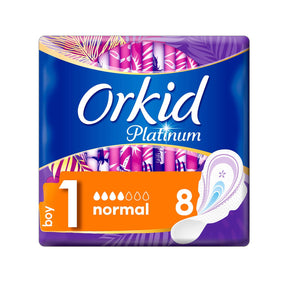 Orkid Platinum Hygienic Pads Normal Single Set of 8