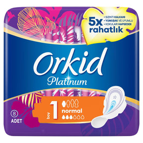 Orkid Platinum Hygienic Pads Normal Single Set of 8