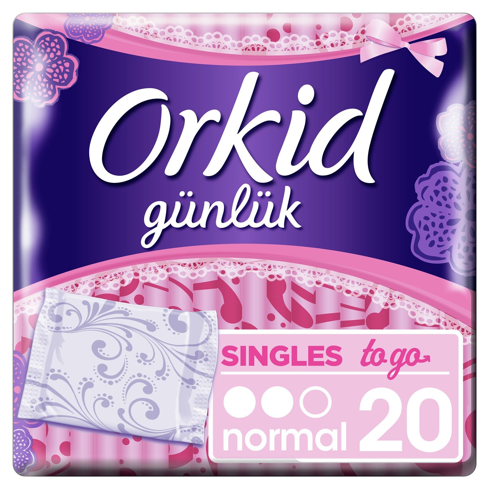 Orkid Günlük Ped Normal Taşınabilir 20'li Çanta Paketi