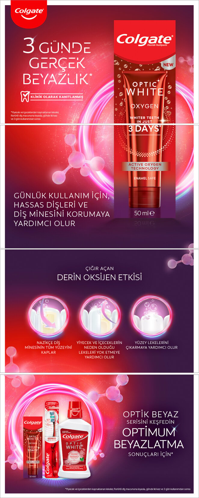 Colgate Optıc White Oxygen Diş Macunu 50 Ml