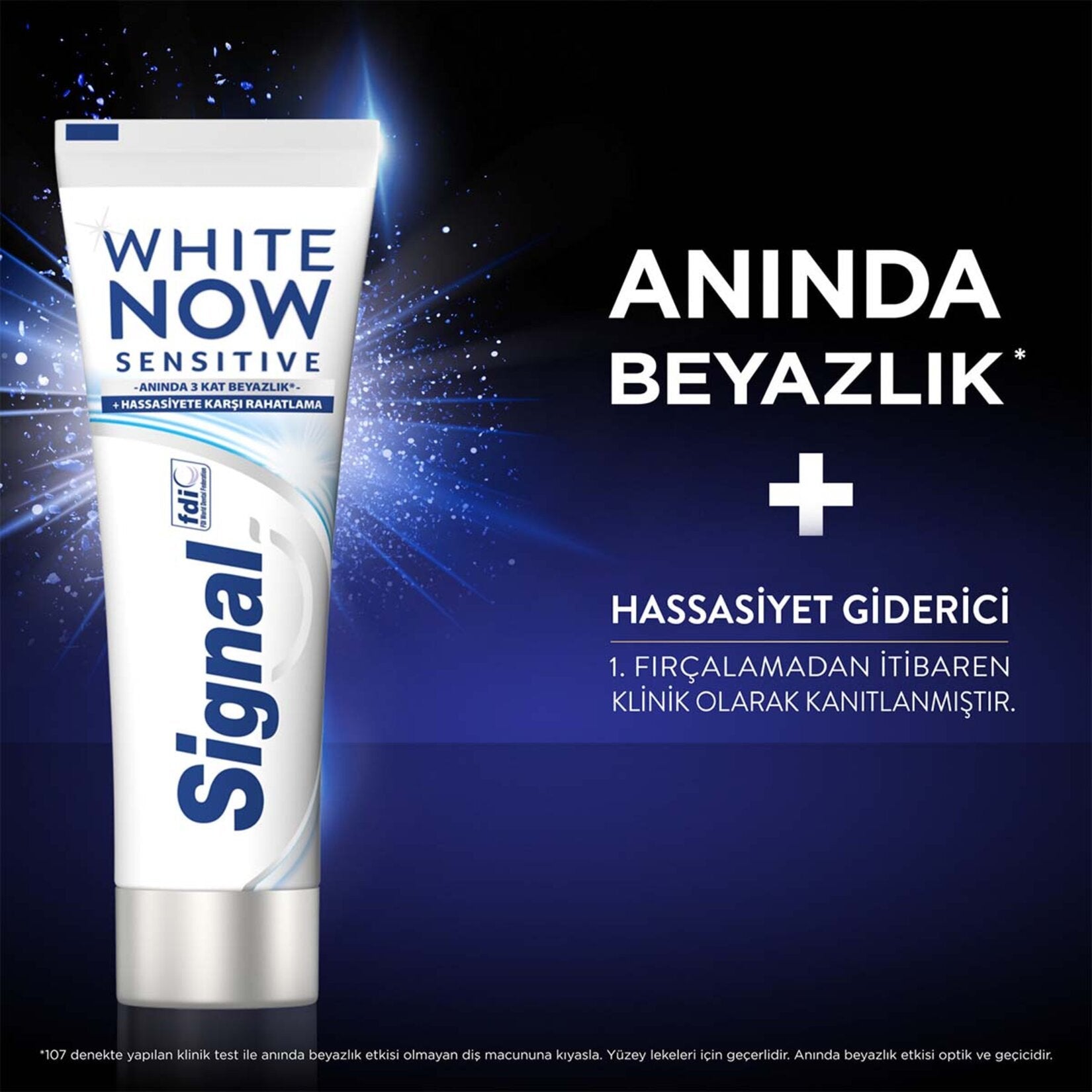 Signal Diş Macunu White Now Sensitive Anında 3 Kat Beyazlık 75 Ml