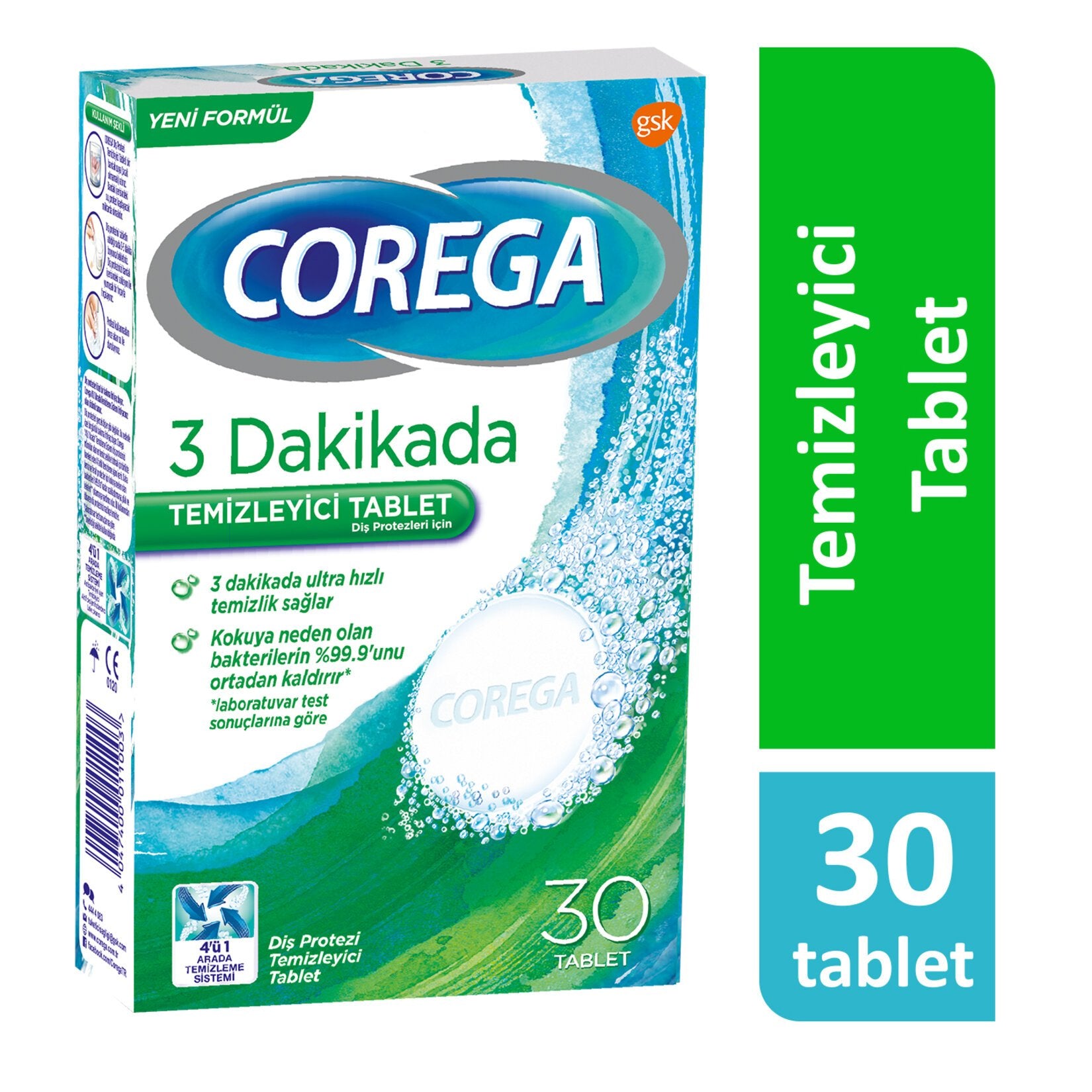 Corega Diş Protezi Temizleyici Tablet 32'li