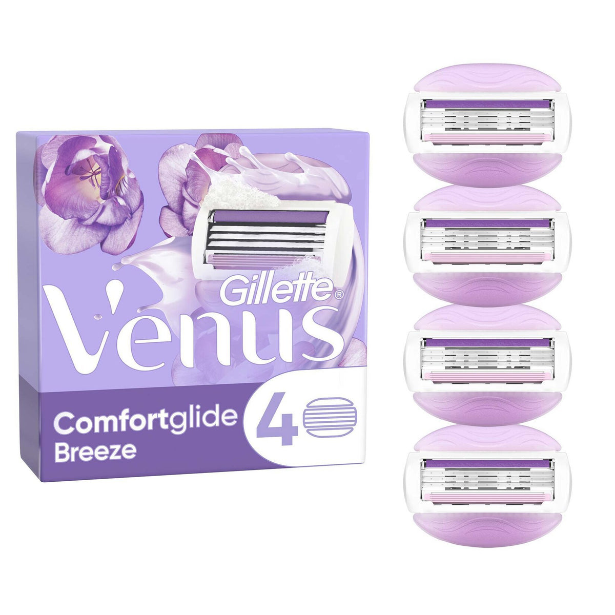 Gillette Venus Comfortglide Breeze 4 Piece Replacement Heads