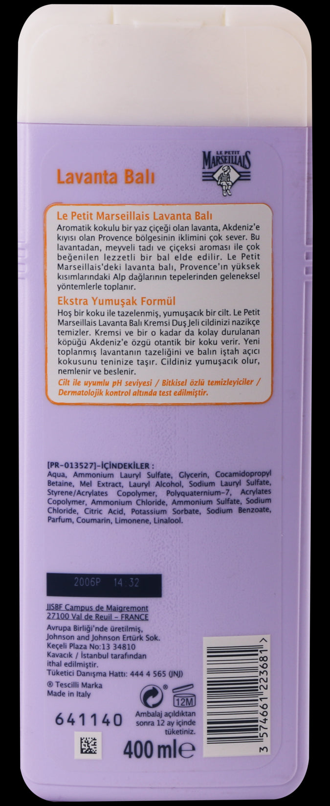 Le Petit Marseillais Lavanta Balı Duş Jeli 400 Ml