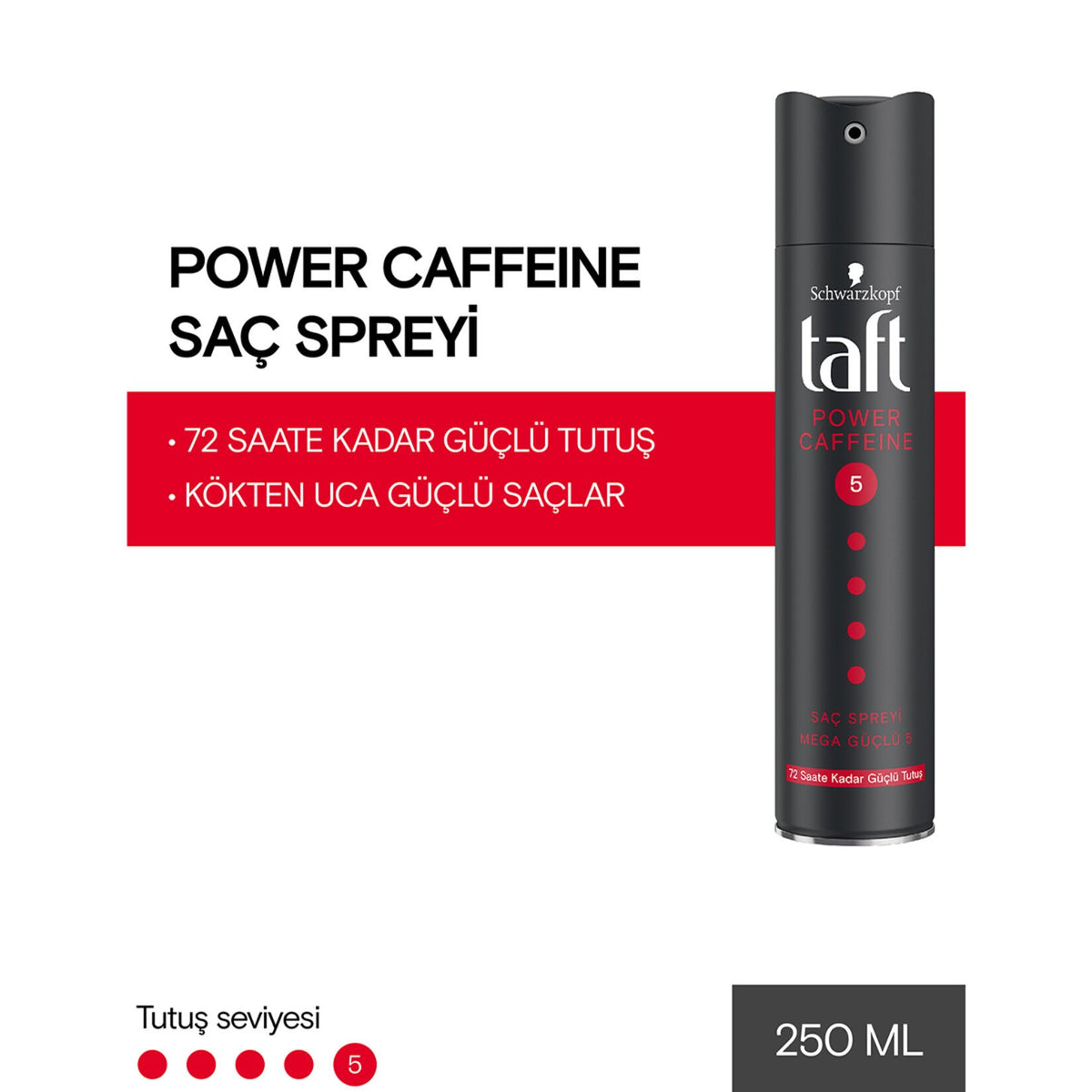 Taft Power Caffeine Saç Spreyi  250 Ml