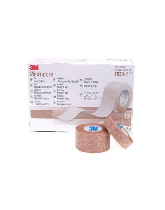 3M 1533-1 Micropore Hipoallerjenik Flaster 2,5Cmx9,1M - Güç Takviyesi