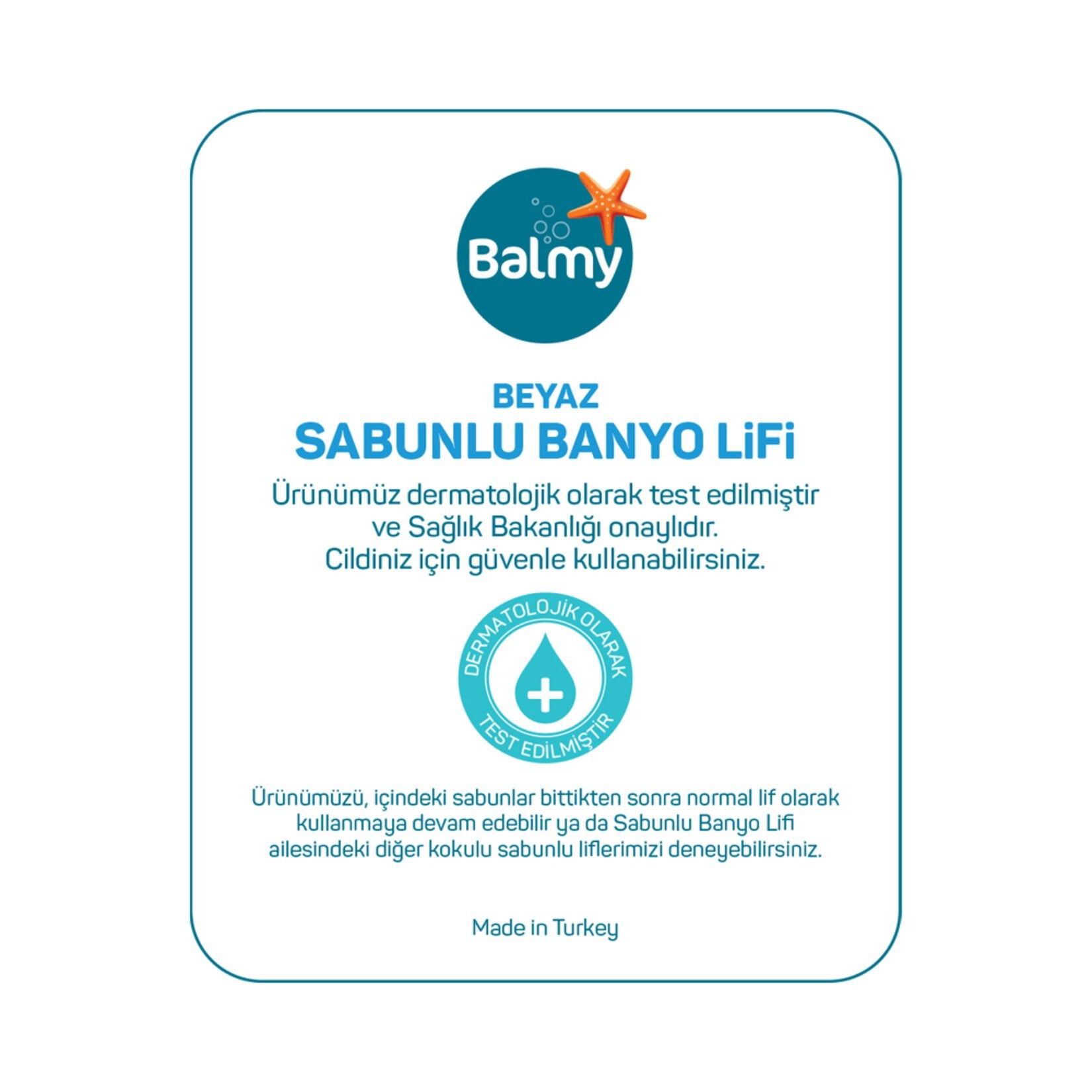 Balmy Beyaz Sabunlu Banyo Lifi