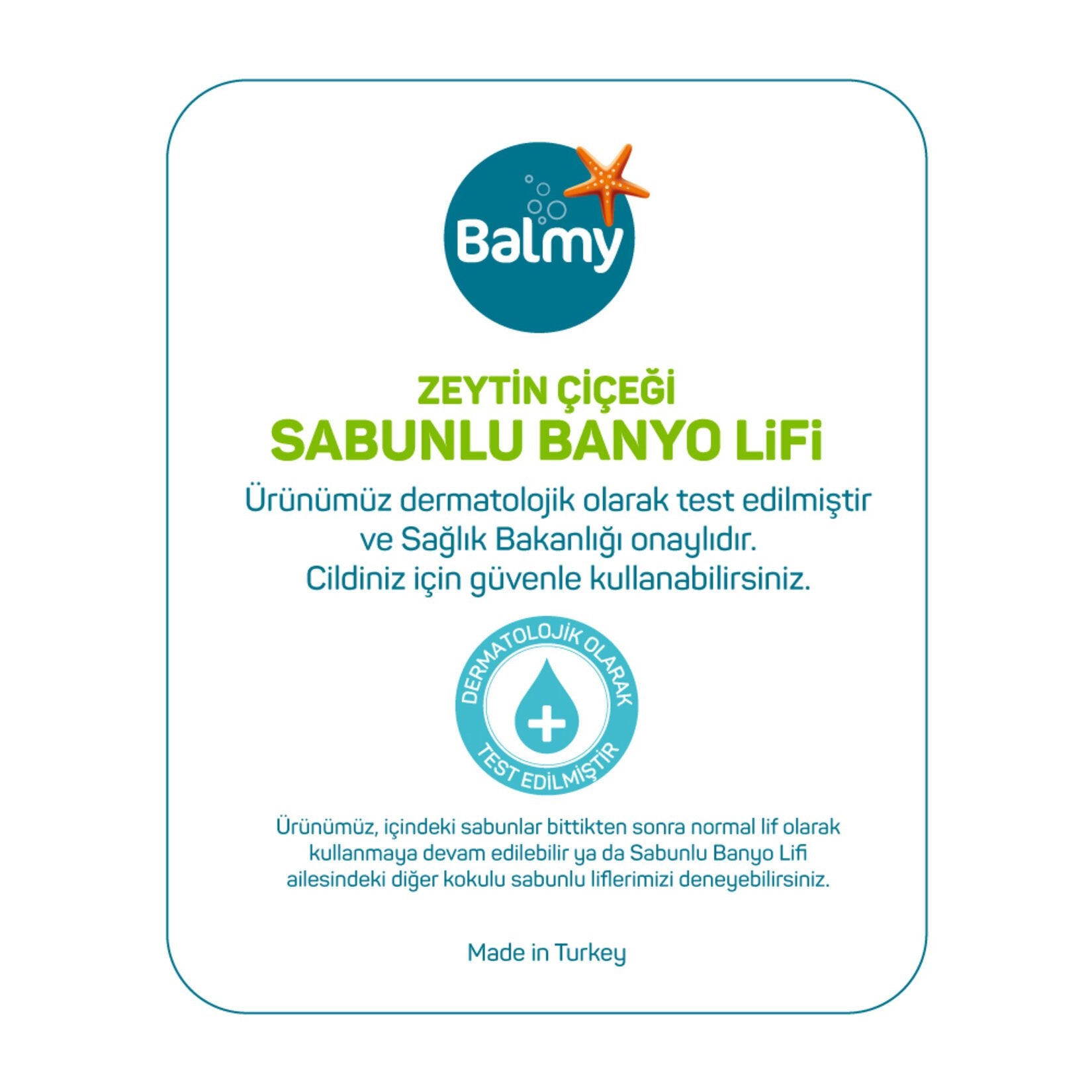 Balmy Zeytin Çiçeği Sabunlu Banyo Lifi