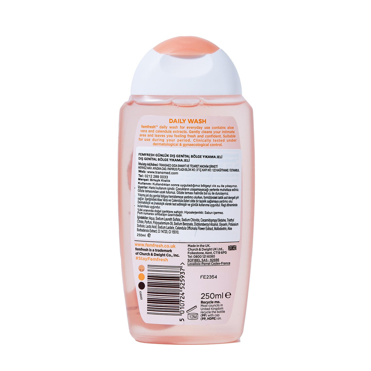 Femfresh Daily External Genital Area Wash Gel 250 Ml