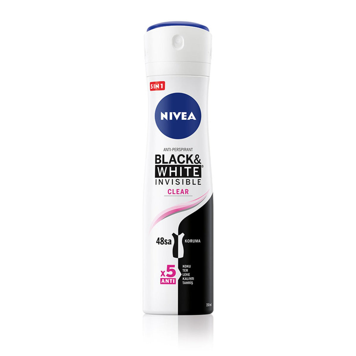 Nivea Black&White Clear Sprey Deodorant 150 Ml - Kadın