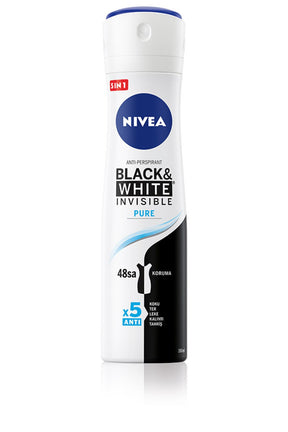 Nivea Invisible Black And White Pure Deodorant Spray Women 150 Ml