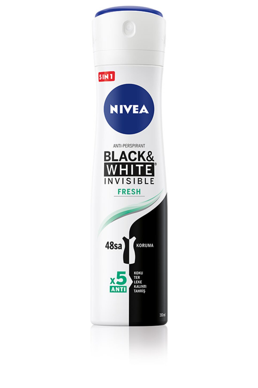 Nivea Black&White Fresh Sprey Deodorant 150Ml Kadın