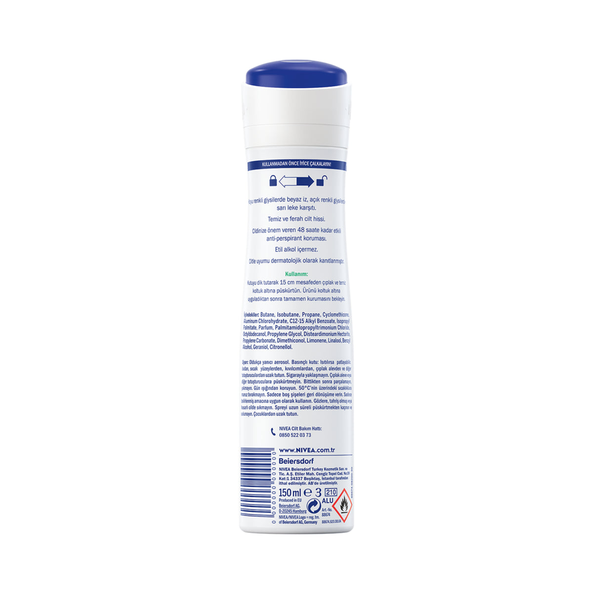 Nivea Black&White Fresh Sprey Deodorant 150Ml Kadın