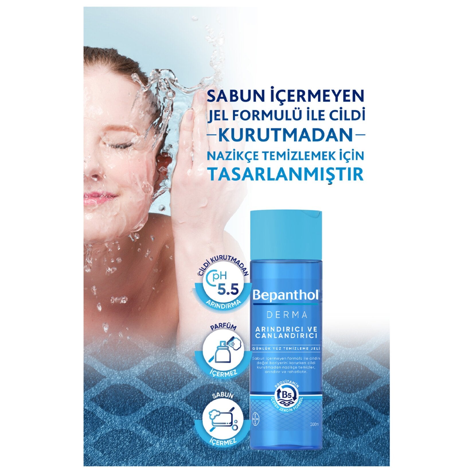 Bepanthol Derma Günlük Yüz Temizleme Jeli 200 Ml