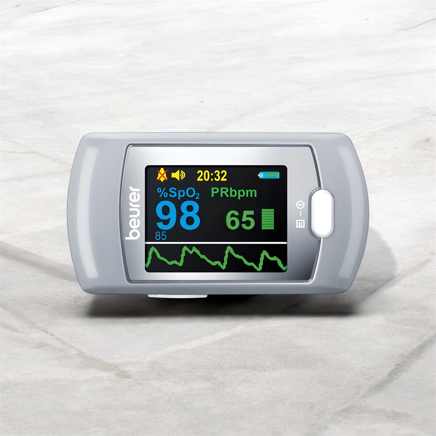 Beurer Po 80 Pulse Oximeter Device with Rechargeable Alarm