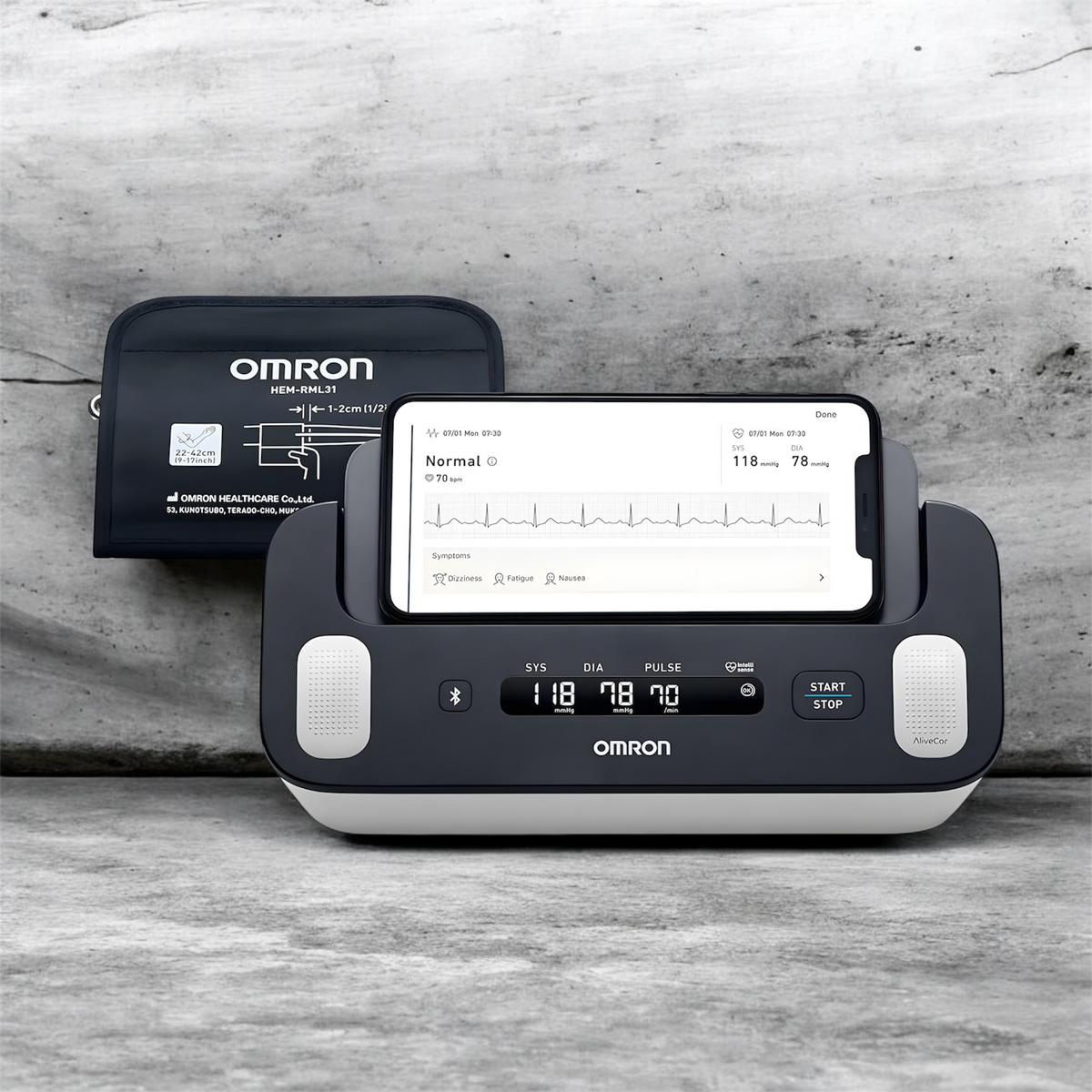 Omron HEM-7530T-E3 Complete Üst Koldan Tansiyon Aleti+Ekg Cihazı